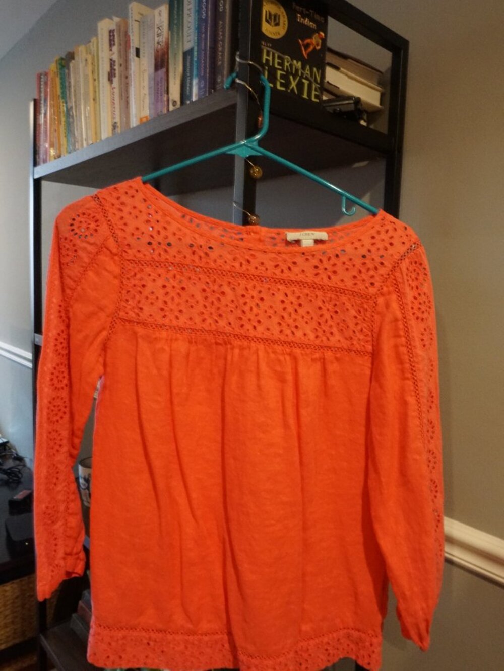 J Crew Eyelet Pink Blouse